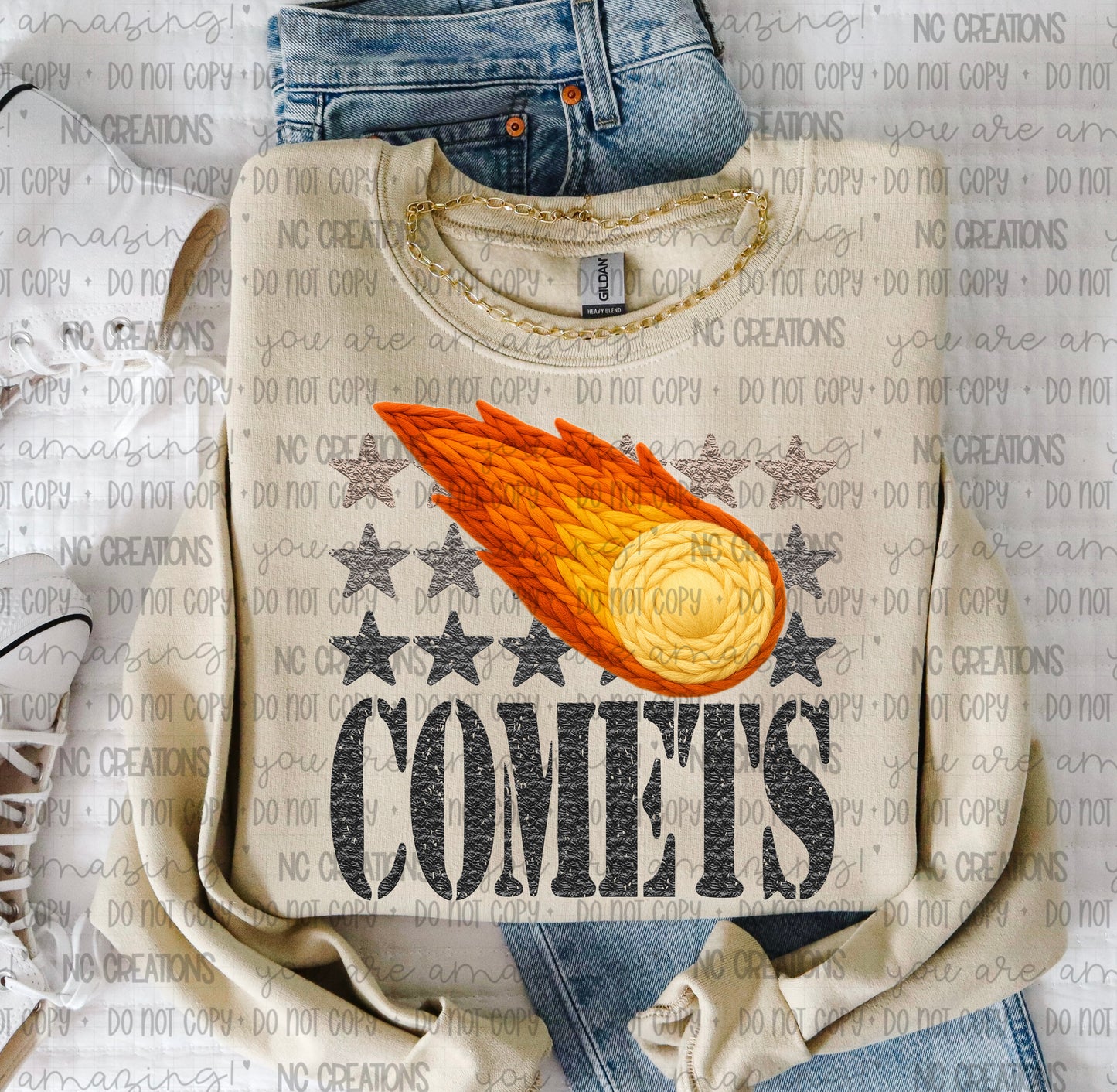 Comets Yarn Mascot
