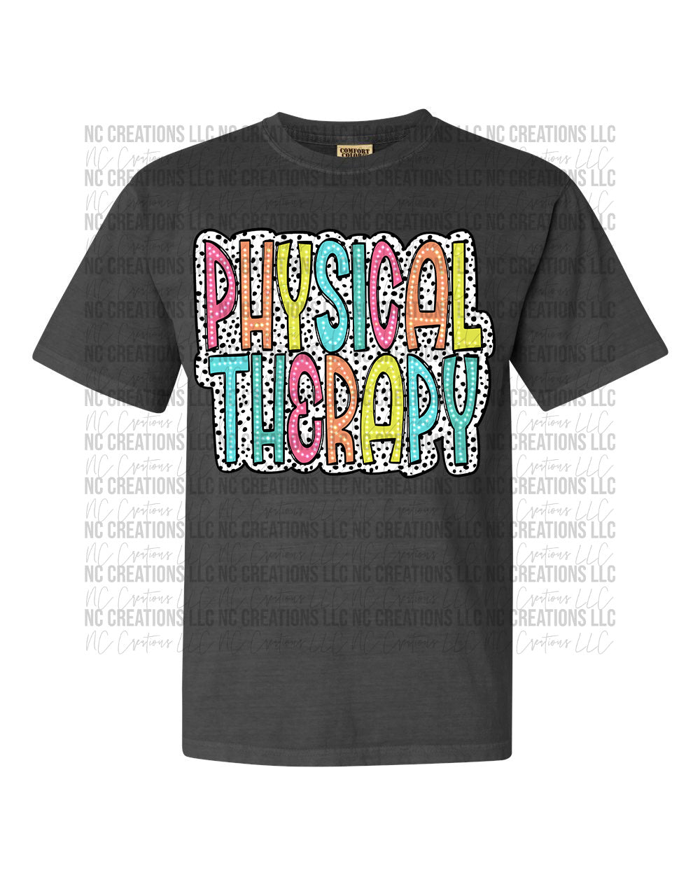 Physical Therapy Bright Dalmatian Dots