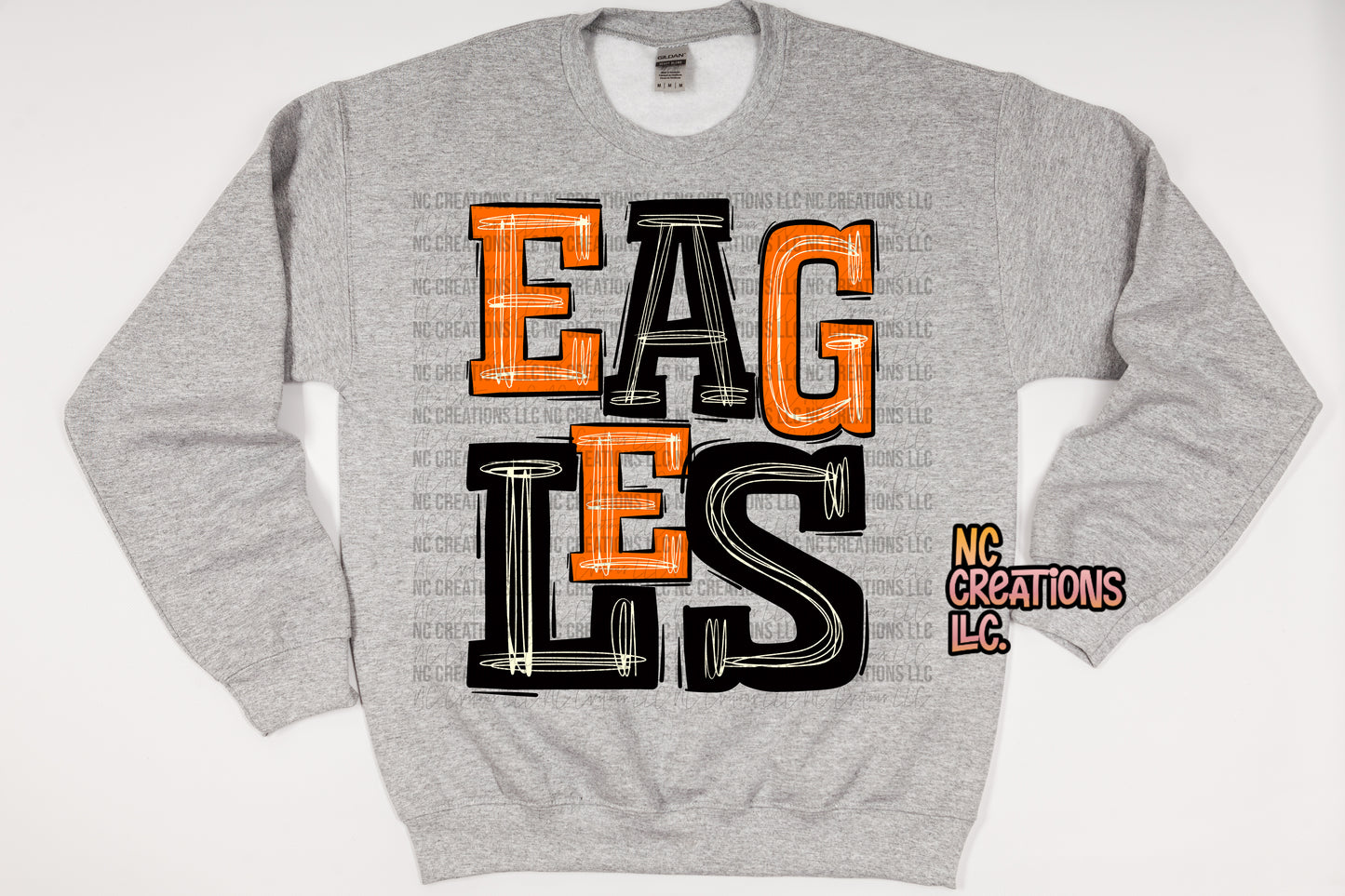 Eagles - Sweat-shirt noir et orange