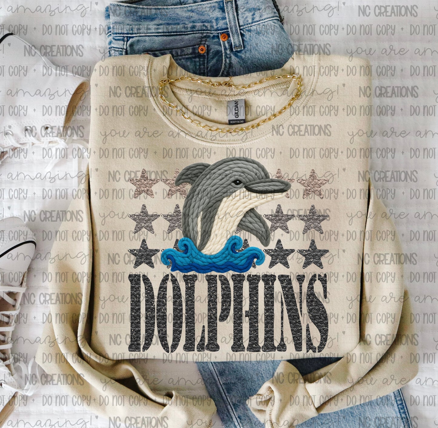 Dolphins Yarn Mascot