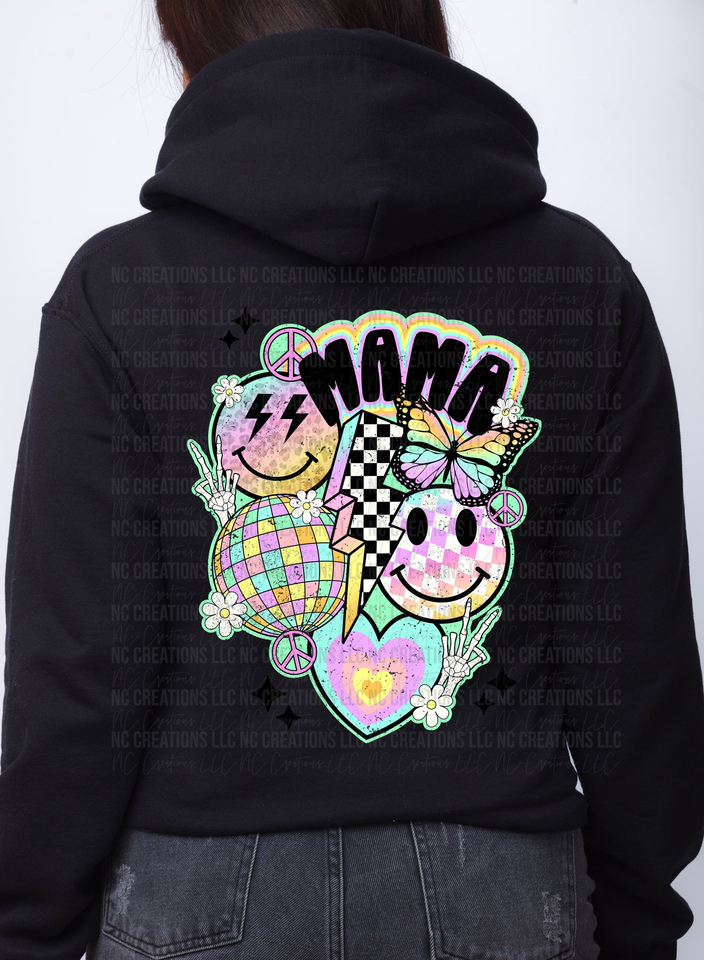 Camiseta con estampado de collage de mamá