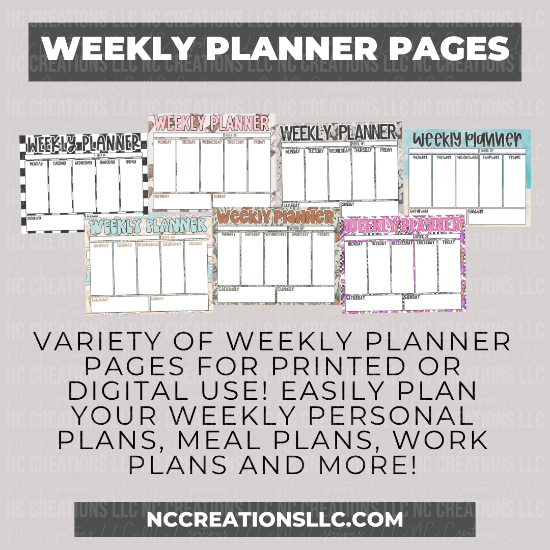 Weekly Planner Pages