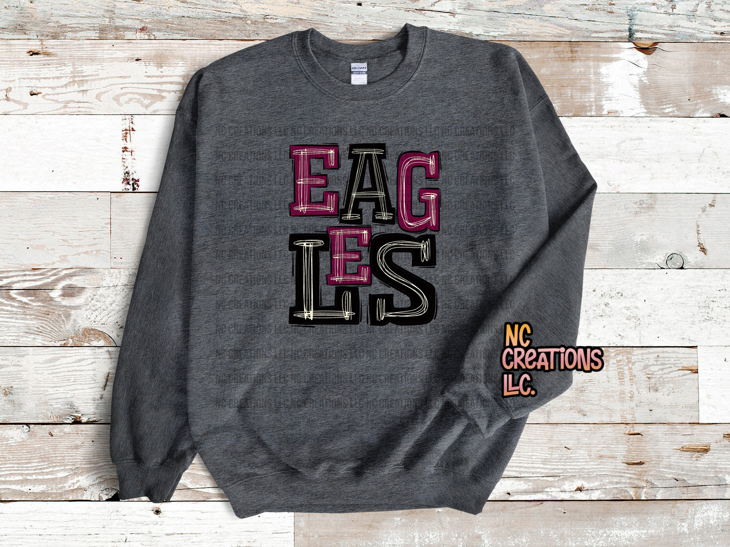 Eagles - Sweat-shirt noir et violet