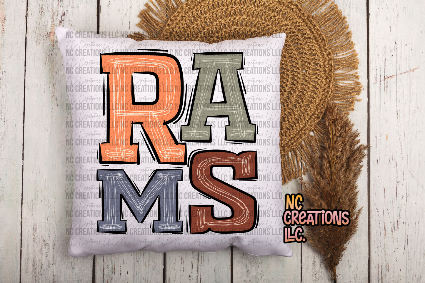 Oreiller Boho Béliers