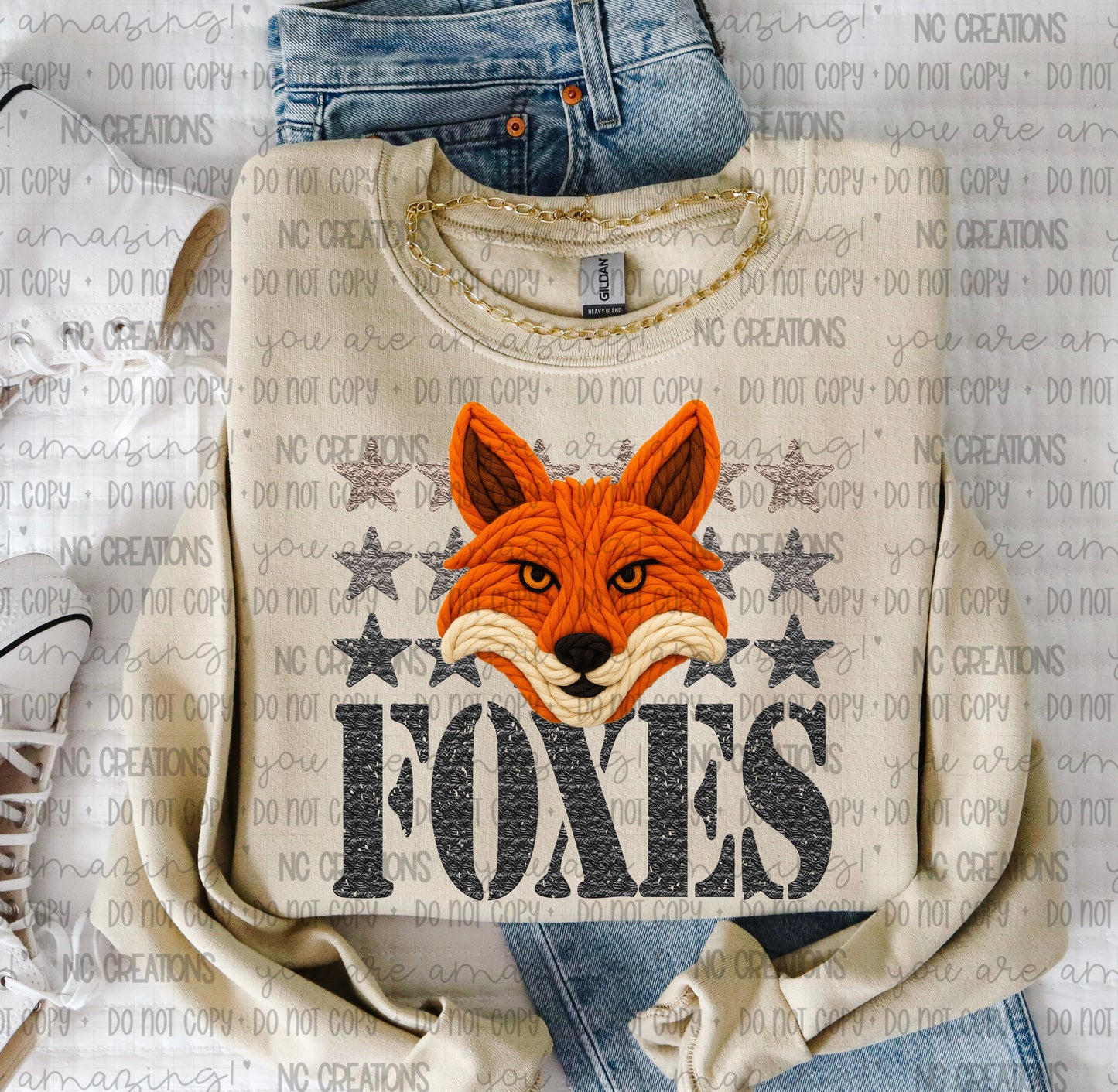 Foxes Yarn Mascot