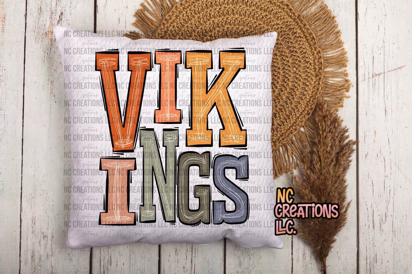 Vikings Boho Pillow