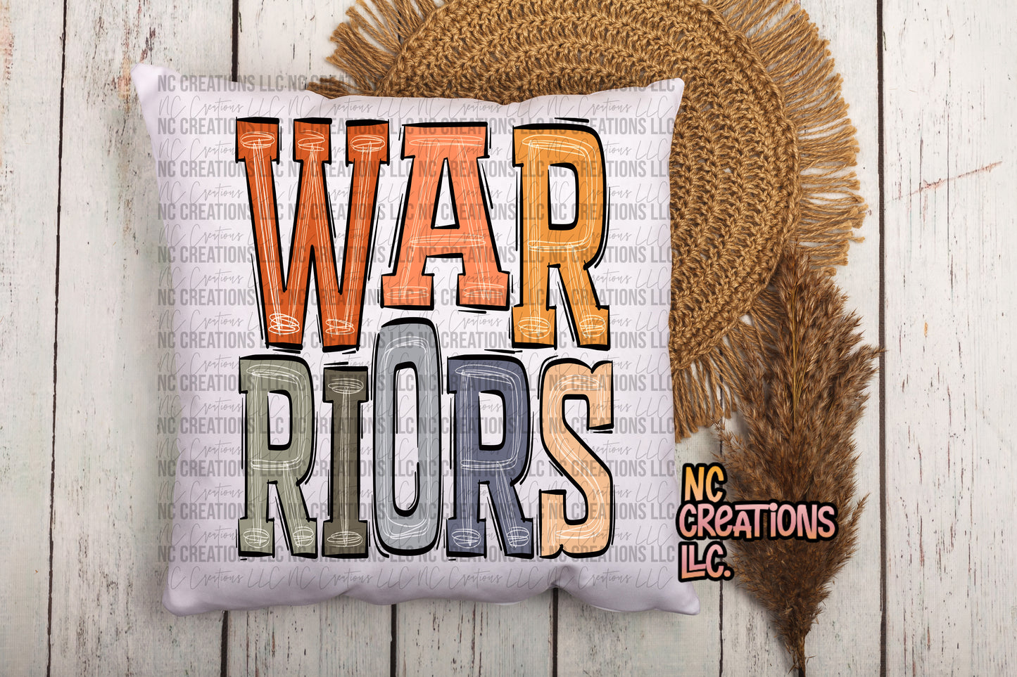 Warriors Boho Pillow