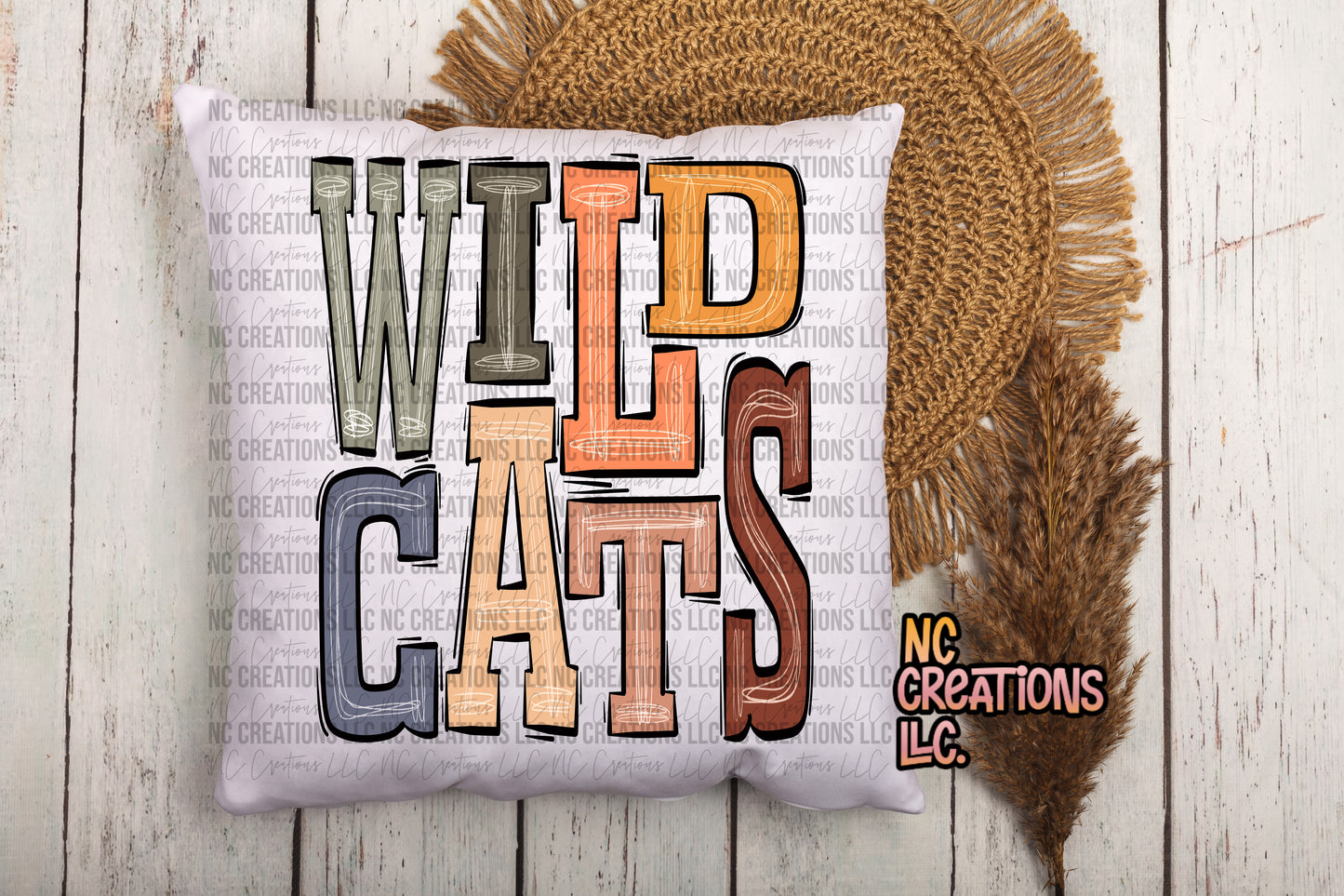 Wildcats Boho Pillow