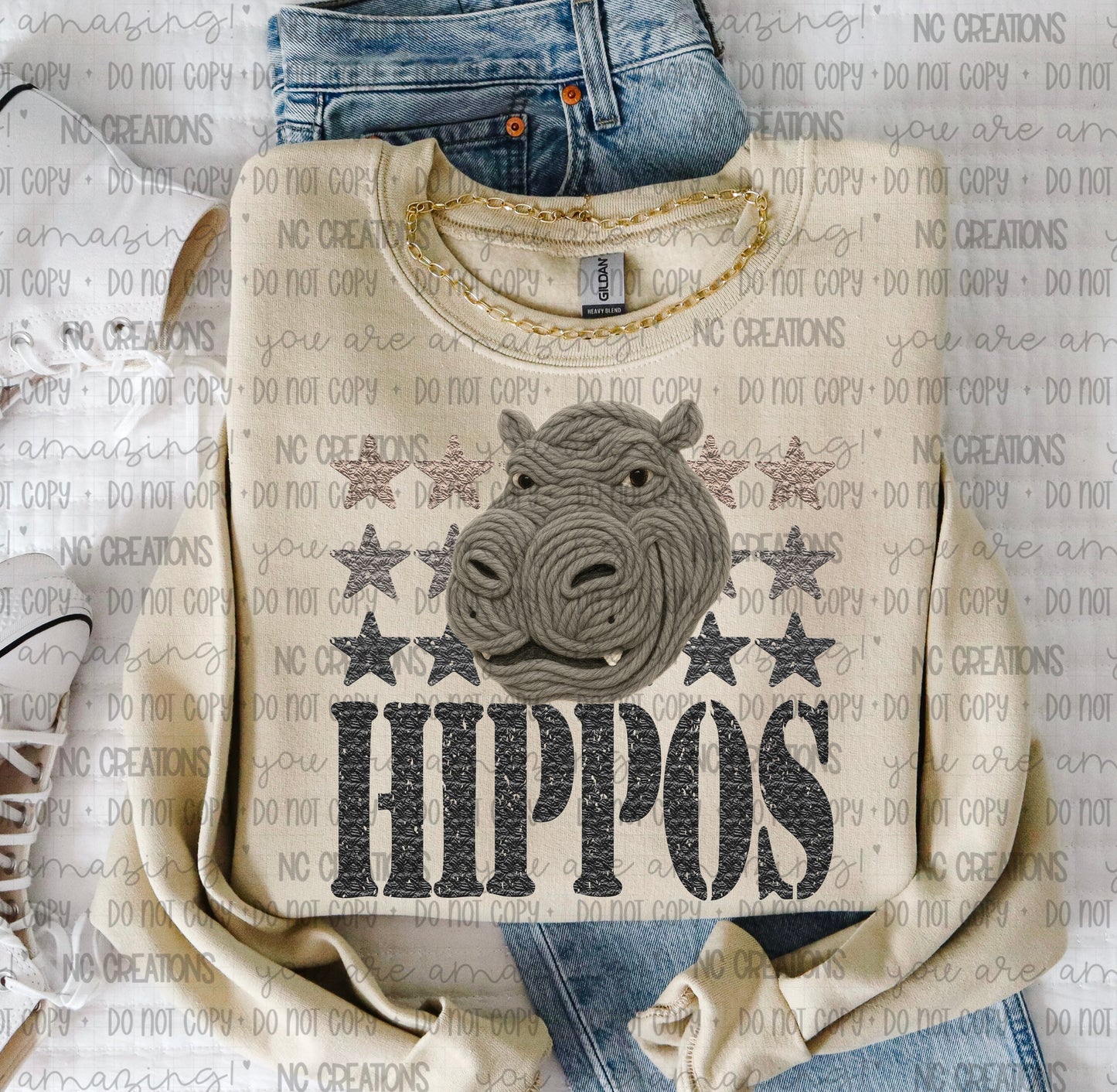 Hippos Yarn Mascot