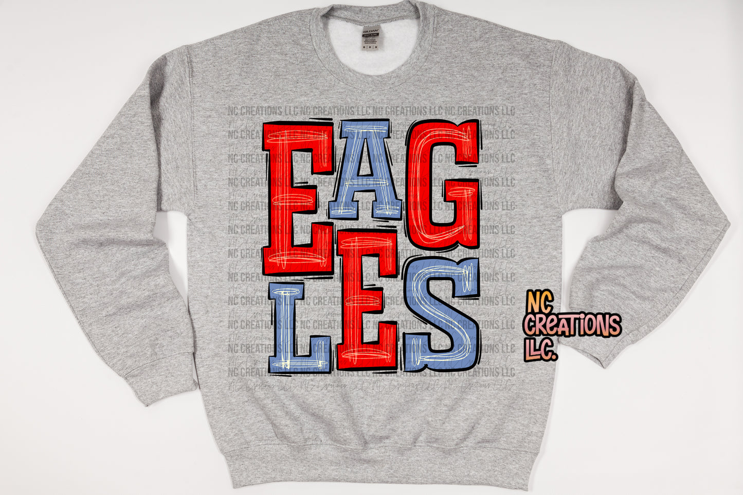 Eagles - Light Blue & Red Sweatshirt