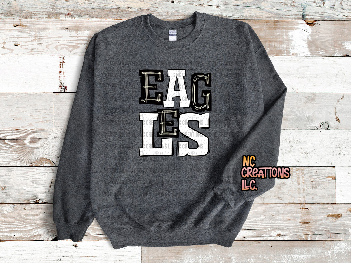Eagles - Black & White Sweatshirt