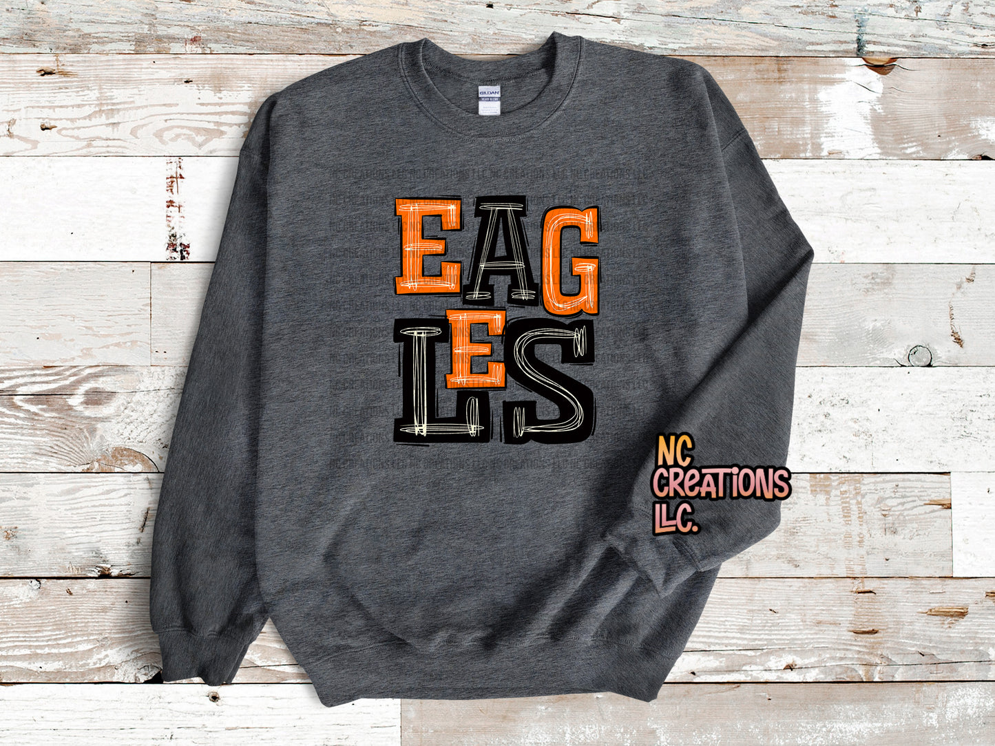 Eagles - Sweat-shirt noir et orange