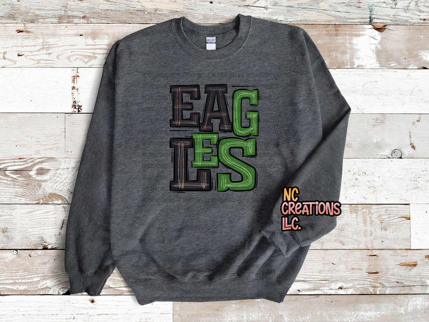 Eagles - Green & Black Sweatshirt