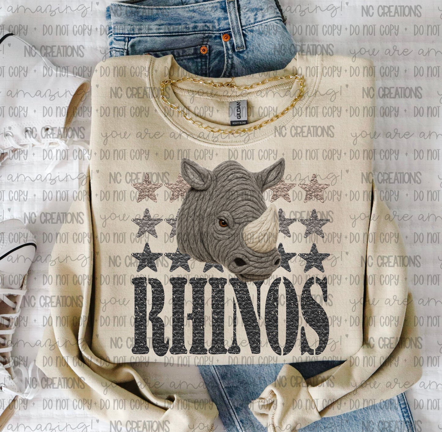 Rhinos Yarn Mascot