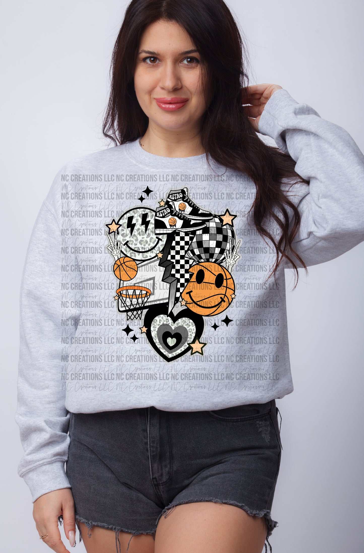 Basketball Collage Graphic Tee