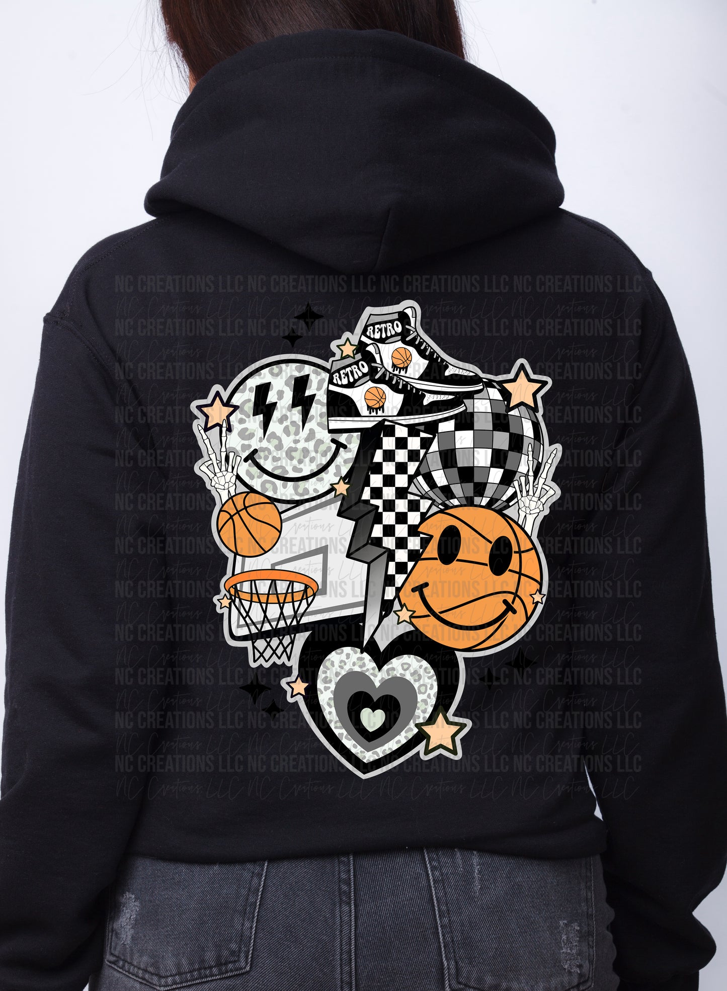 Basketball Collage Graphic Tee