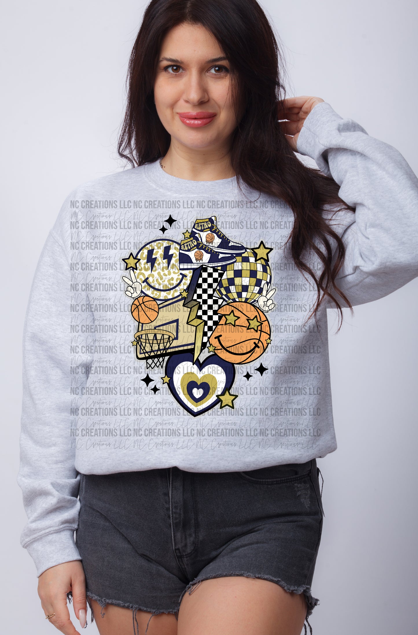 Basketball Collage Graphic Tee