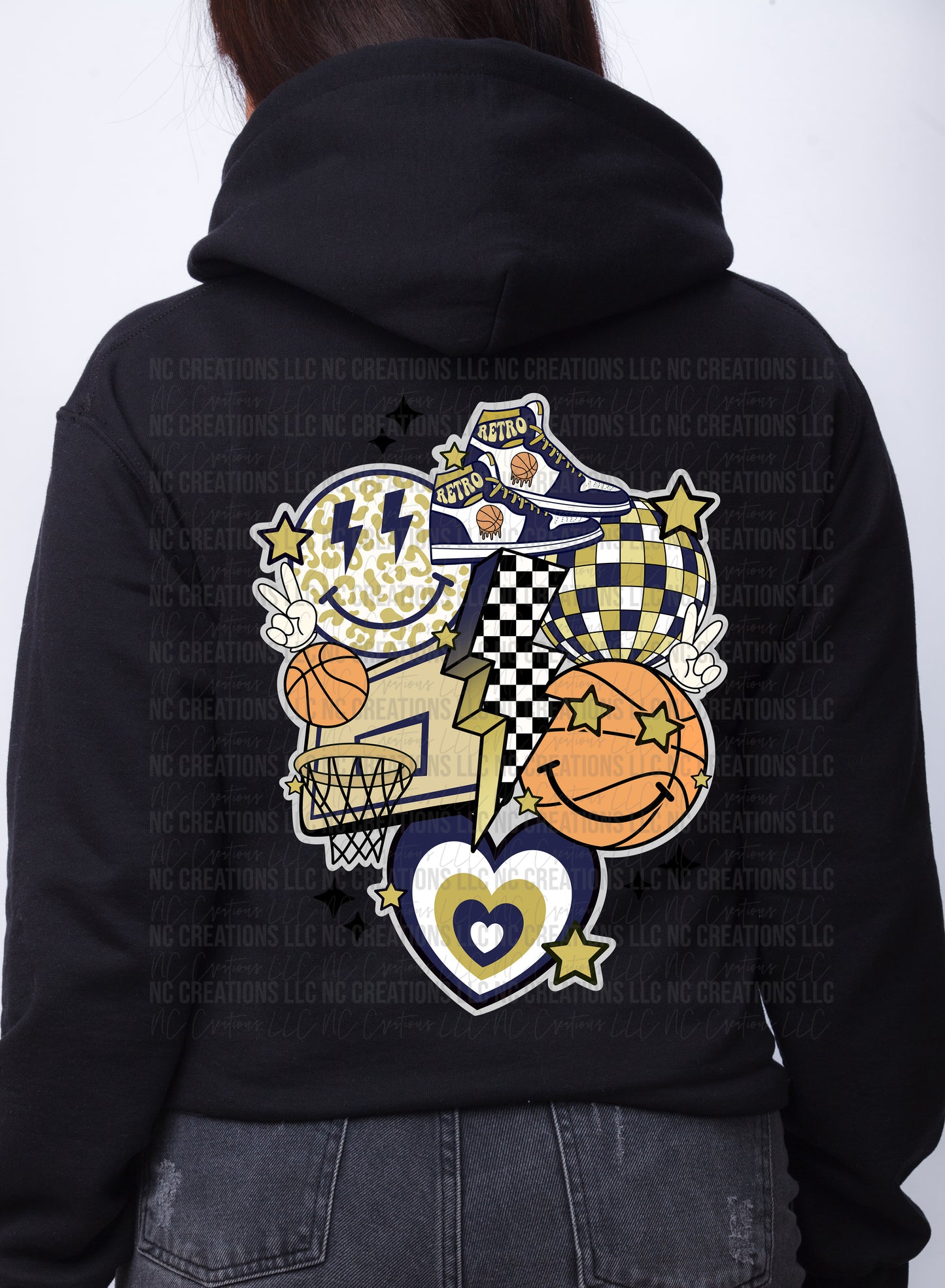 Basketball Collage Graphic Tee