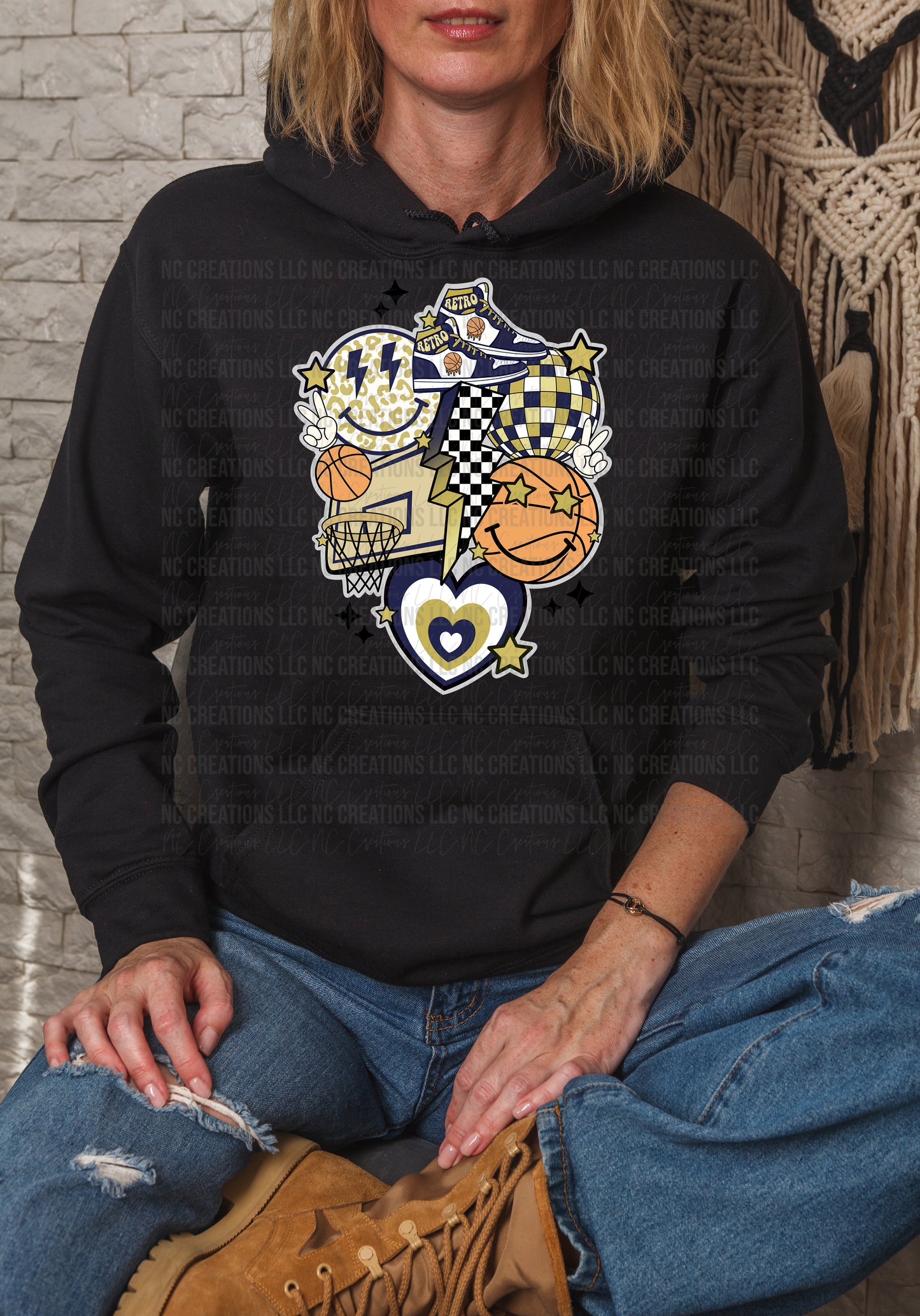 Basketball Collage Graphic Tee