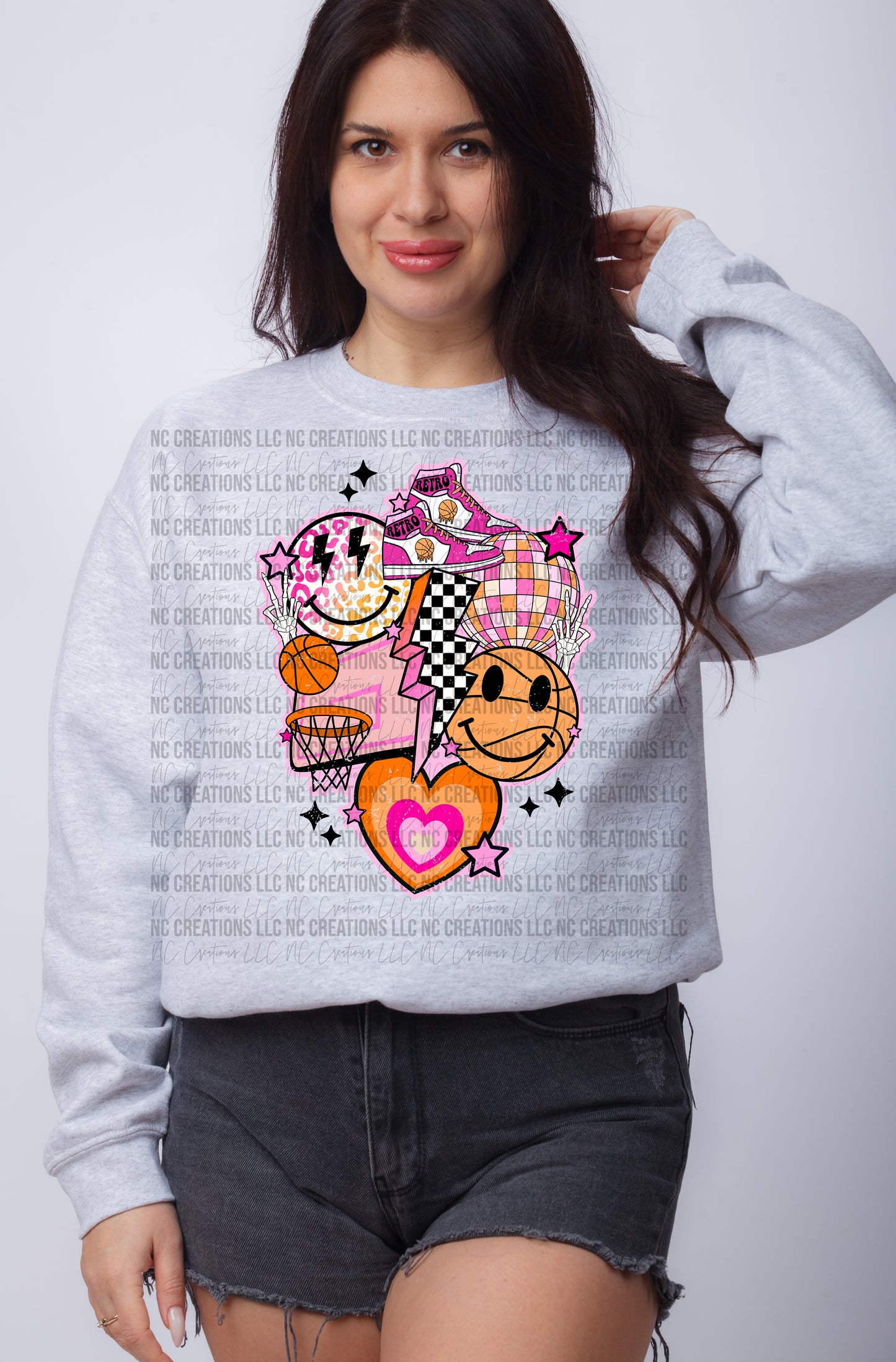 Basketball Collage Graphic Tee