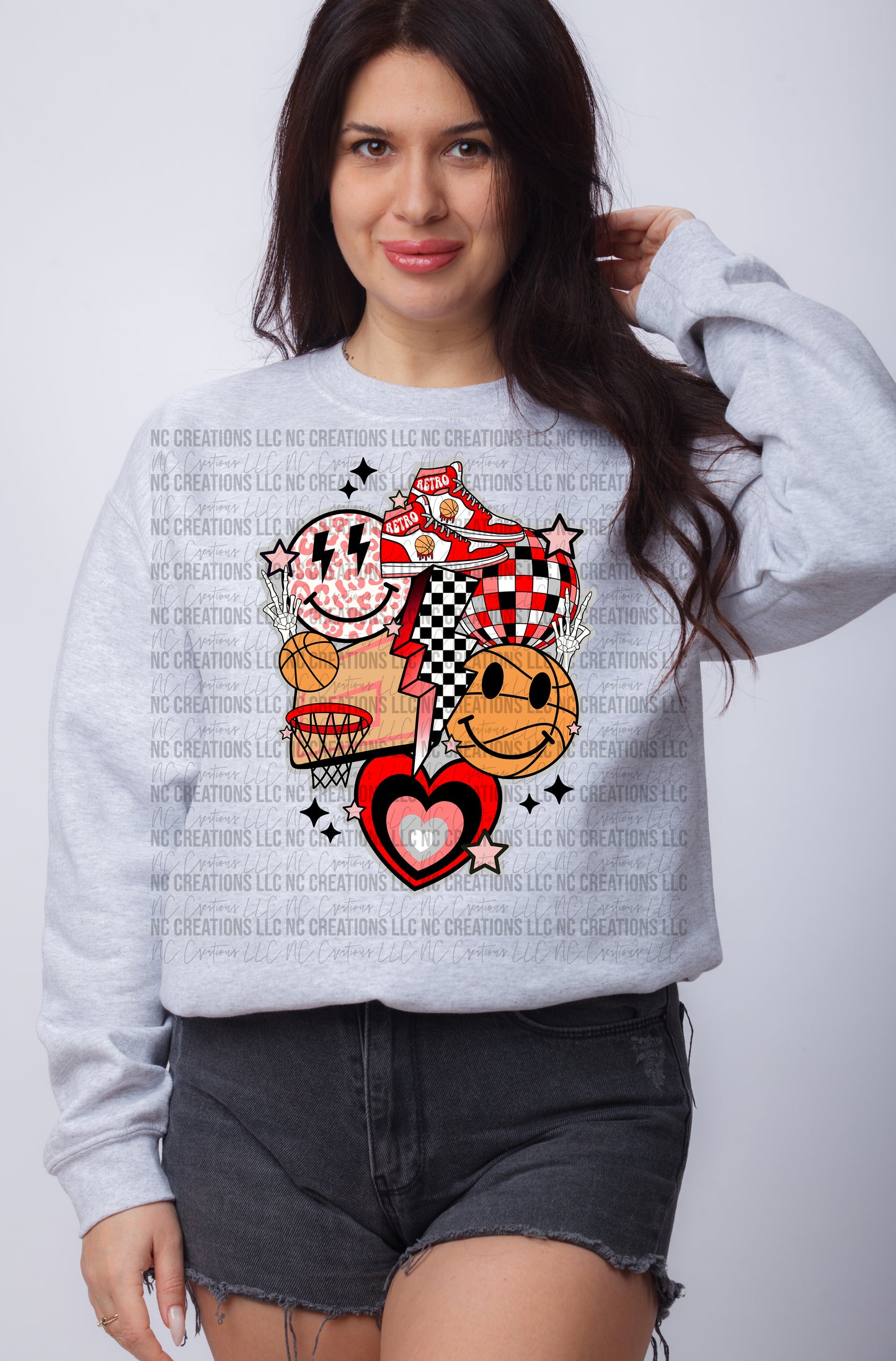 Basketball Collage Graphic Tee
