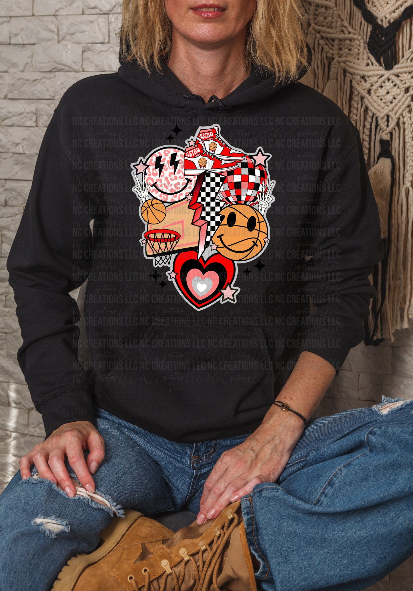 Basketball Collage Graphic Tee