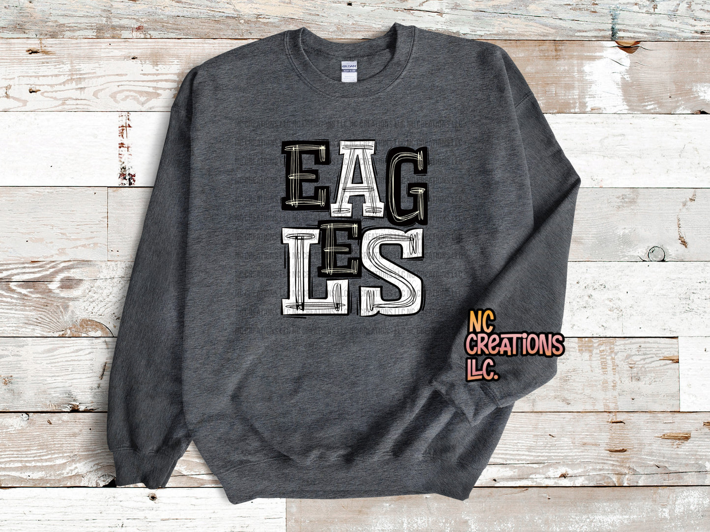 Eagles - Sweat spécial noir et blanc