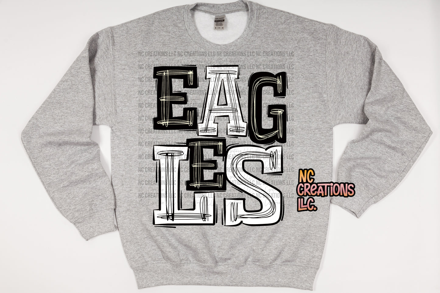 Eagles - Sweat spécial noir et blanc