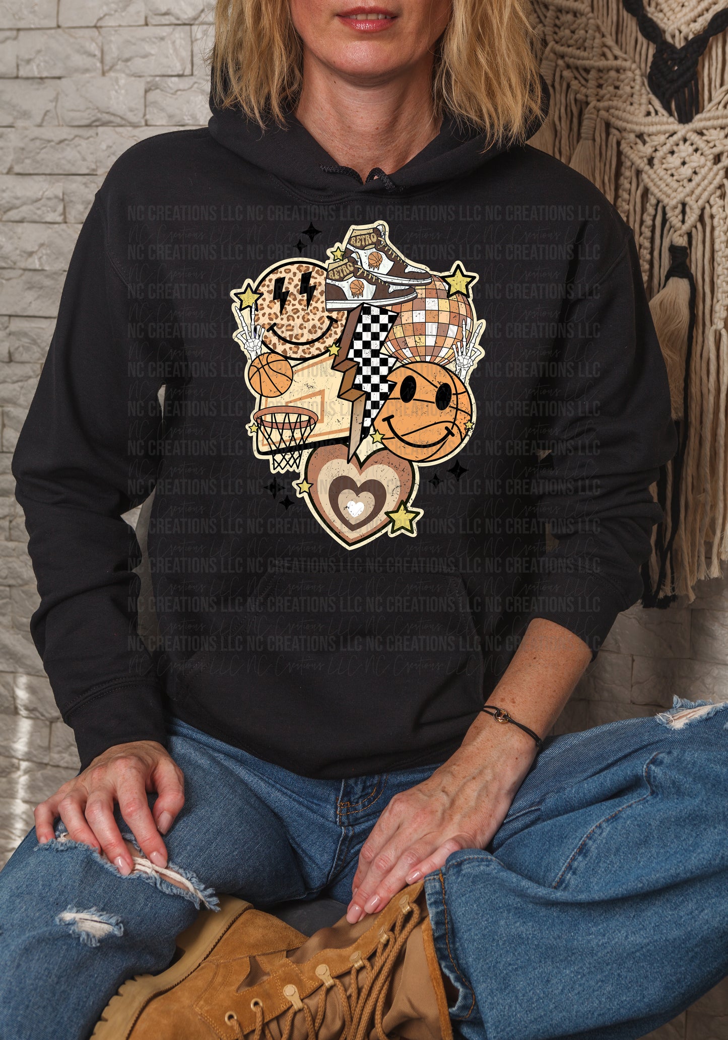 Basketball Collage Graphic Tee