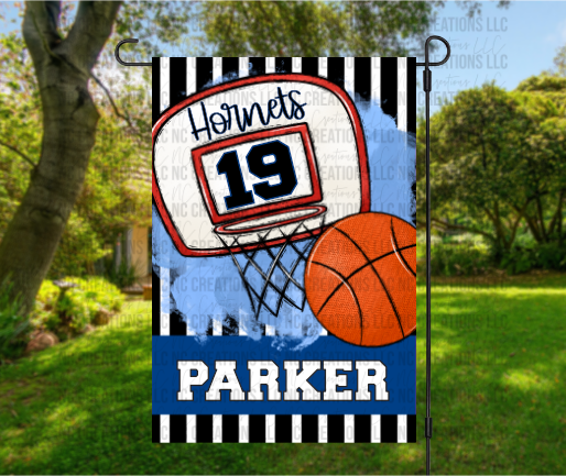 Bandera de jardín de baloncesto personalizable