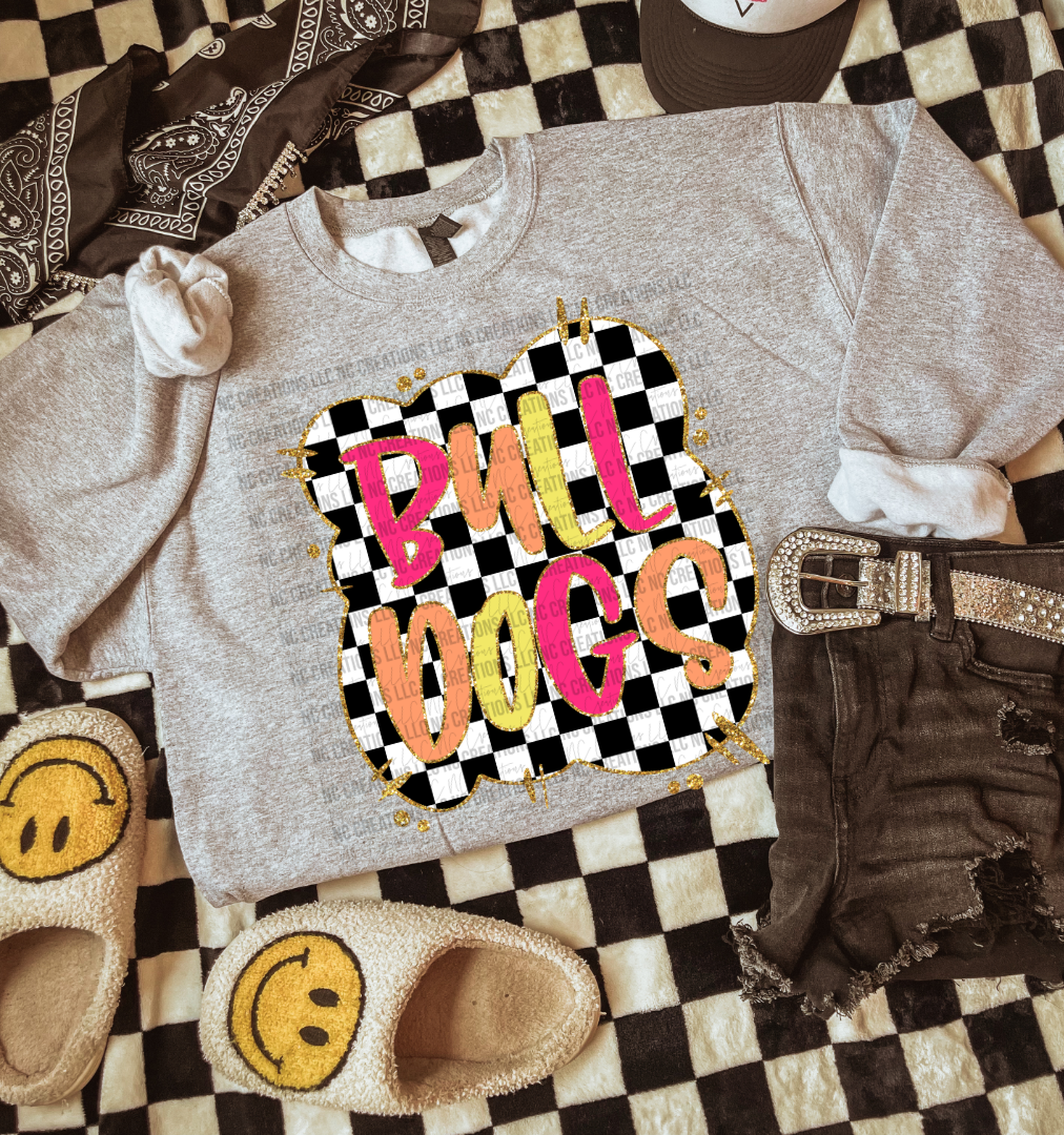 Bulldogs Checkered Mascot