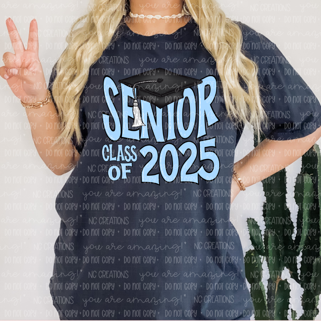 Senior 2025 Cap Carolina Blue