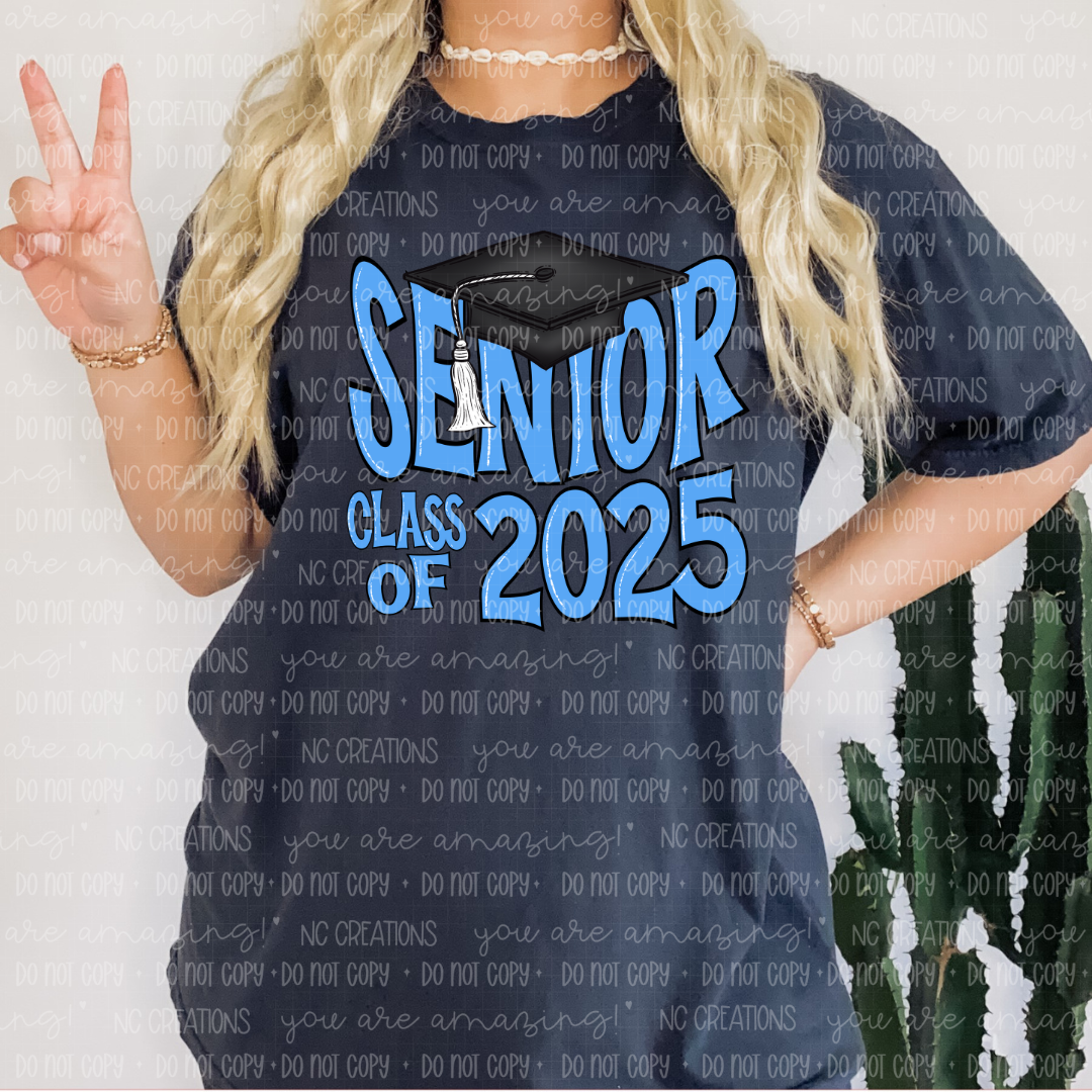 Senior 2025 Cap Columbia Blue