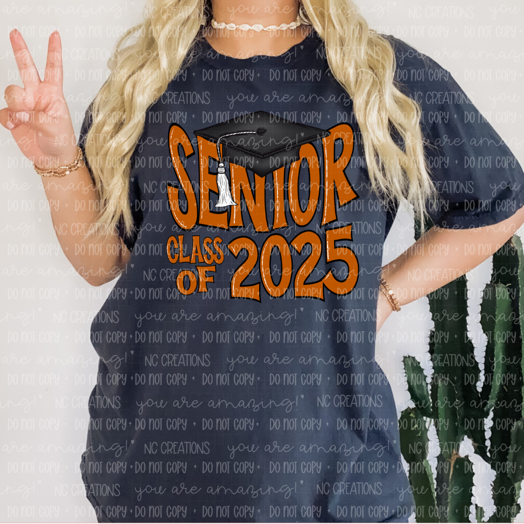 Senior 2025 Cap Dark Orange