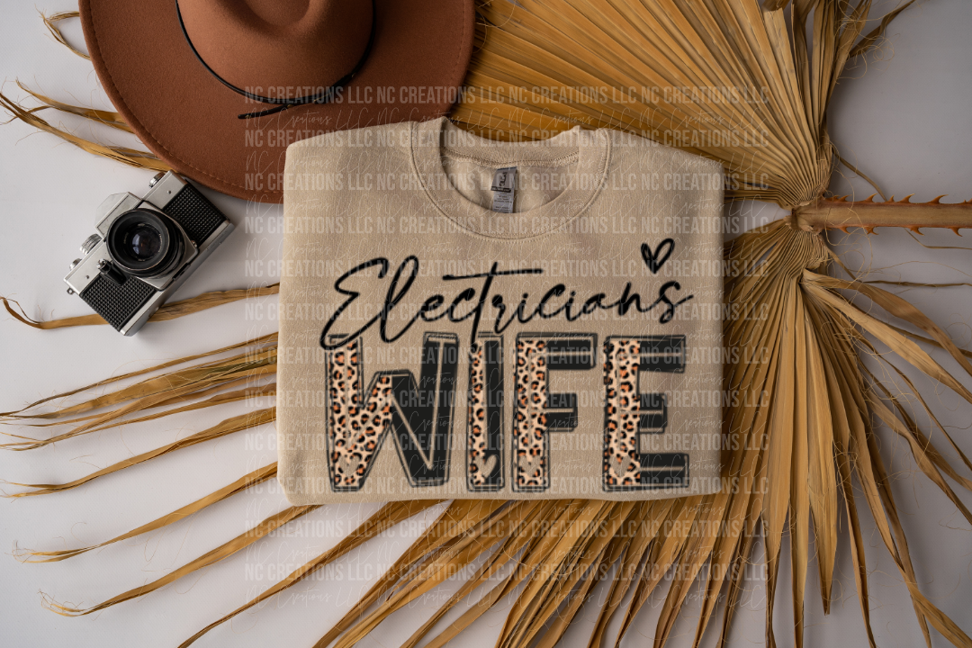 Camiseta gráfica de la esposa del electricista