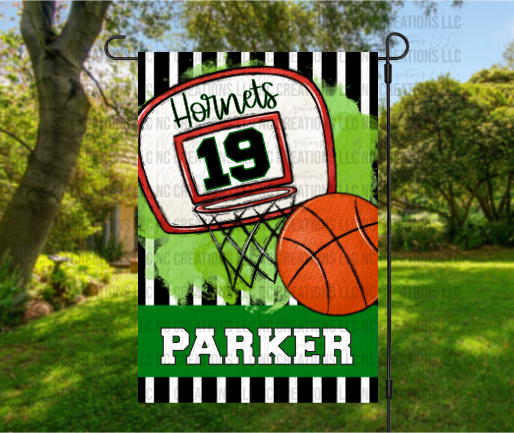 Bandera de jardín de baloncesto personalizable