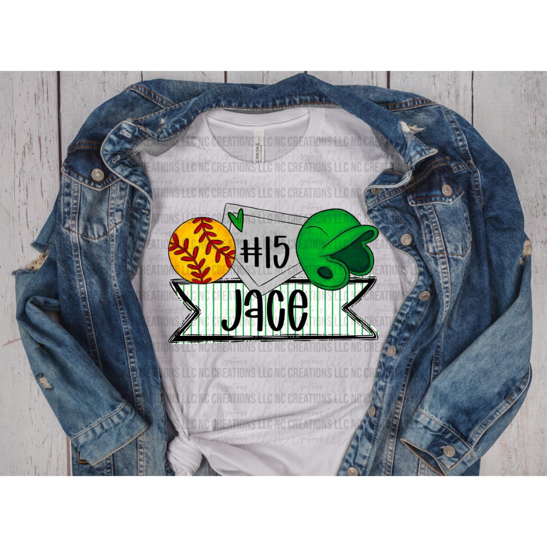 Camiseta gráfica Tríos de Softbol