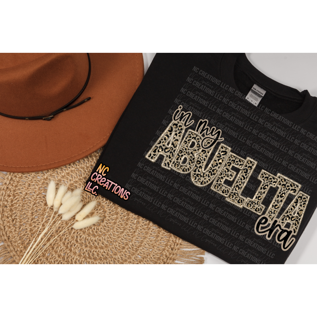 En Mi Abuelita Era Leopardo FAUX Bordado