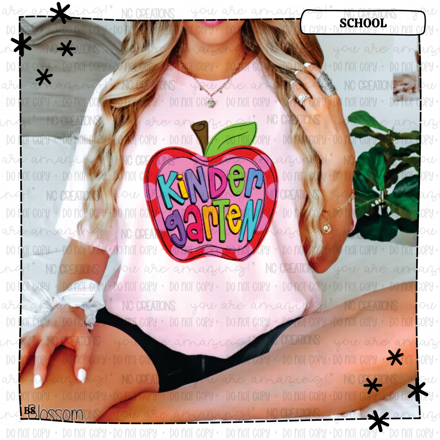Kindergarten Apple Pink Dots