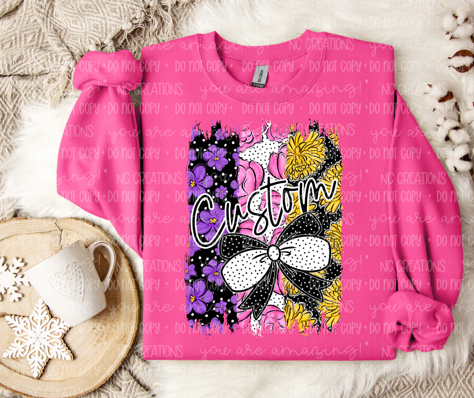 Custom Birth Month Flower Brushstroke