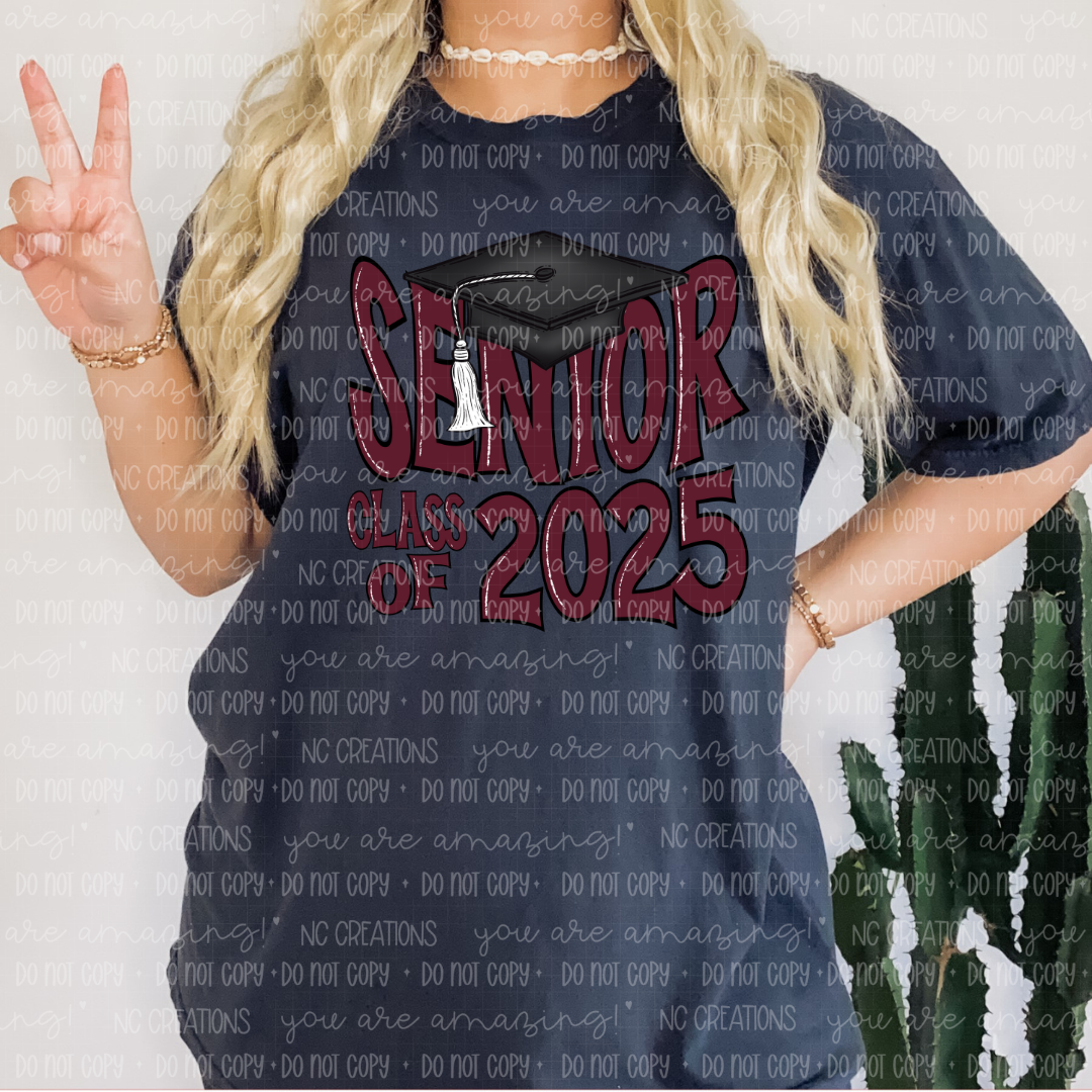 Senior 2025 Cap Maroon