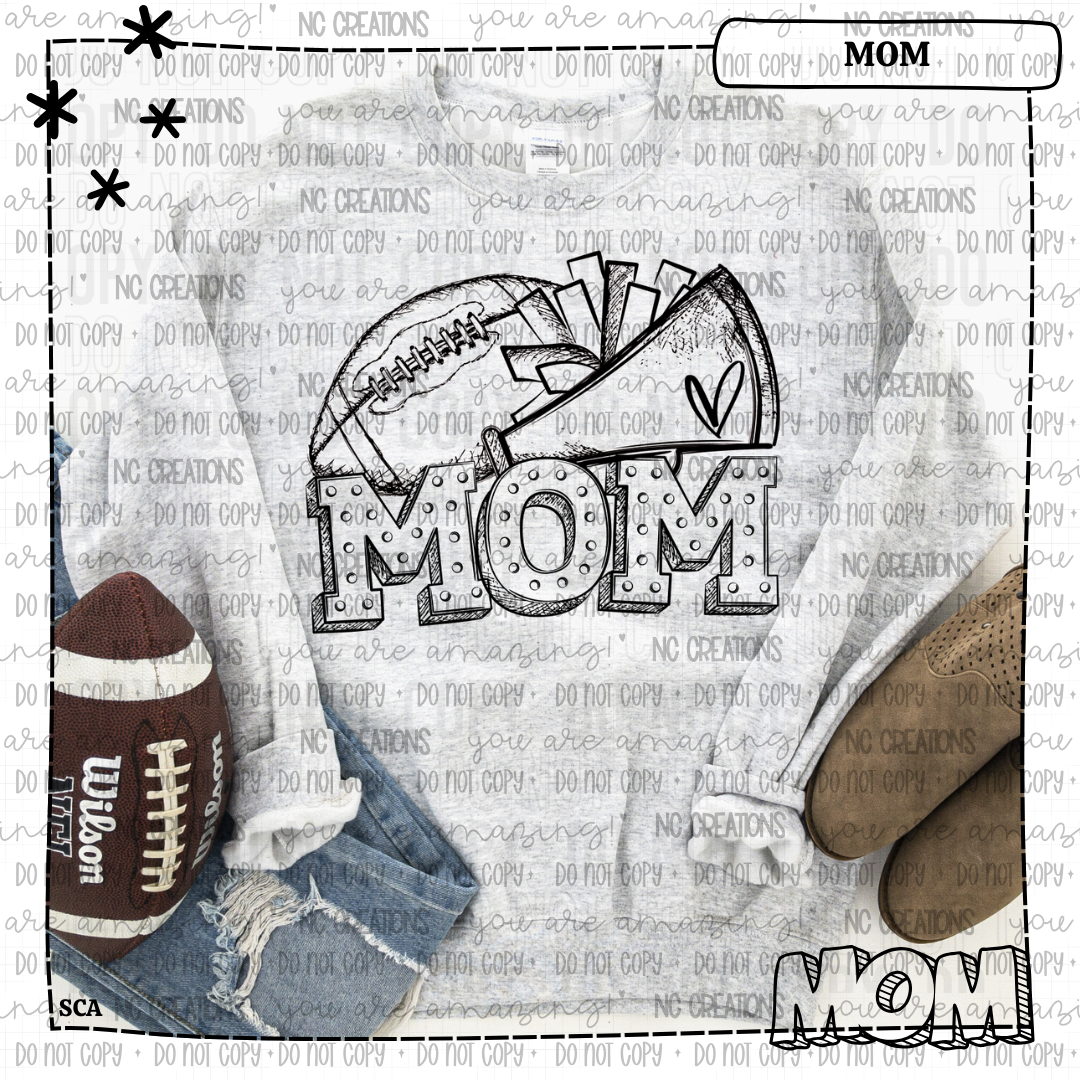 Mom Cheer Football