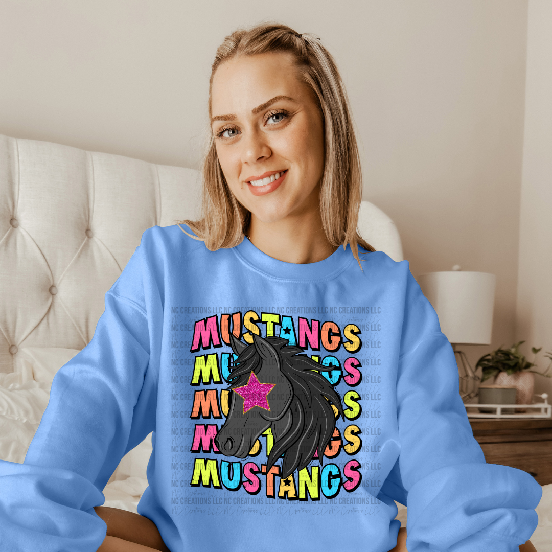 Mustangs Preppy Mascot