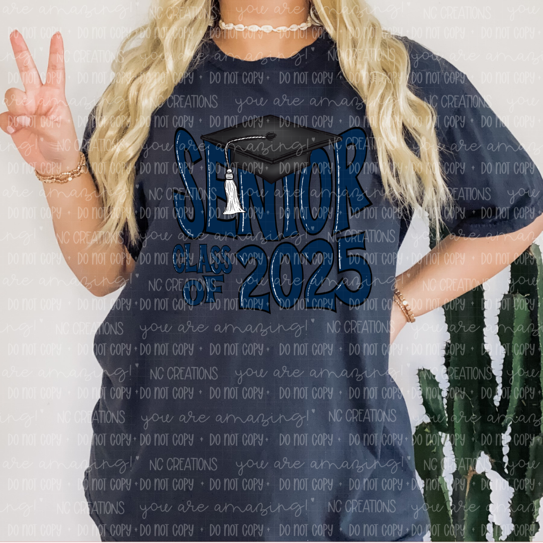 Senior 2025 Cap Navy Blue