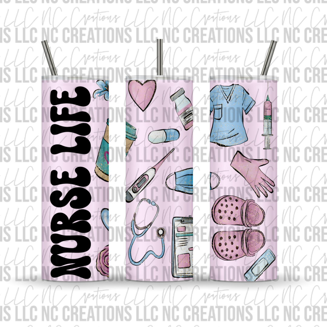 Nurse Life Pink 20 oz Tumbler