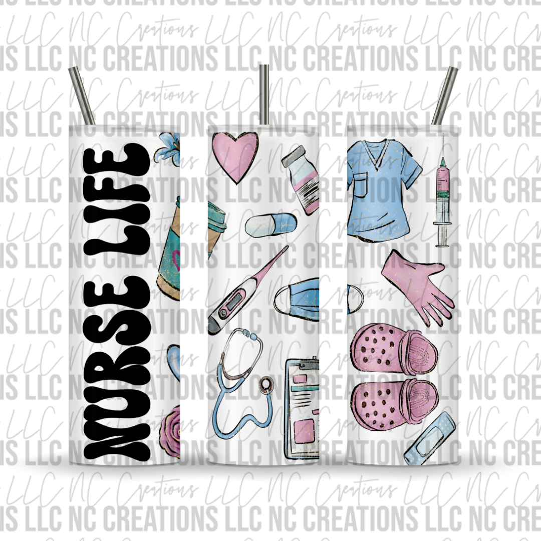 Nurse Life White 20 oz Tumbler
