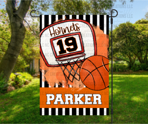 Bandera de jardín de baloncesto personalizable