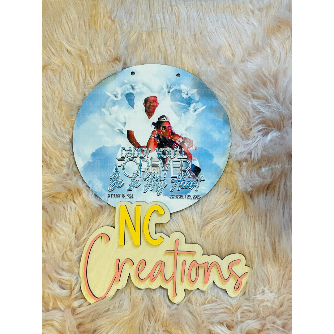 Custom Memorial Round Door Hanger