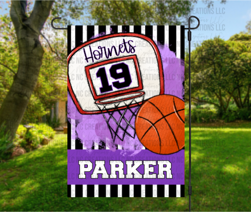 Bandera de jardín de baloncesto personalizable