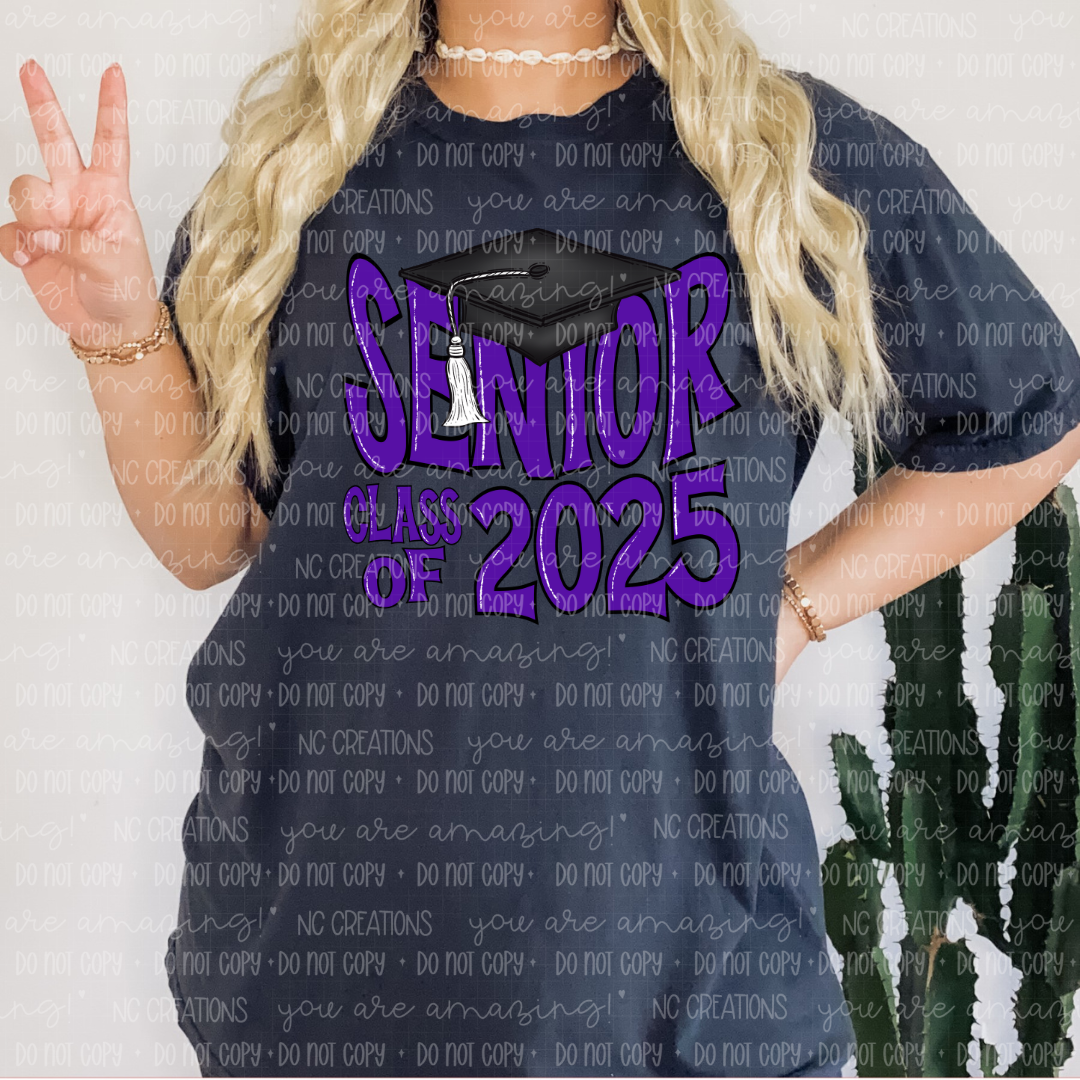 Senior 2025 Cap Purple